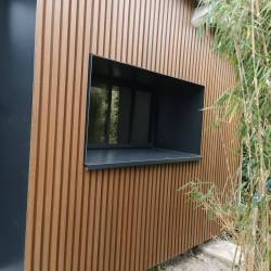 Bardage sur une extension - Secteur Saint Emilien de Blain -Bardage WEO 35 Coloris Teck