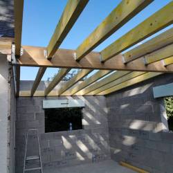 Cr�ation d'un toit plat - Vue du dessous